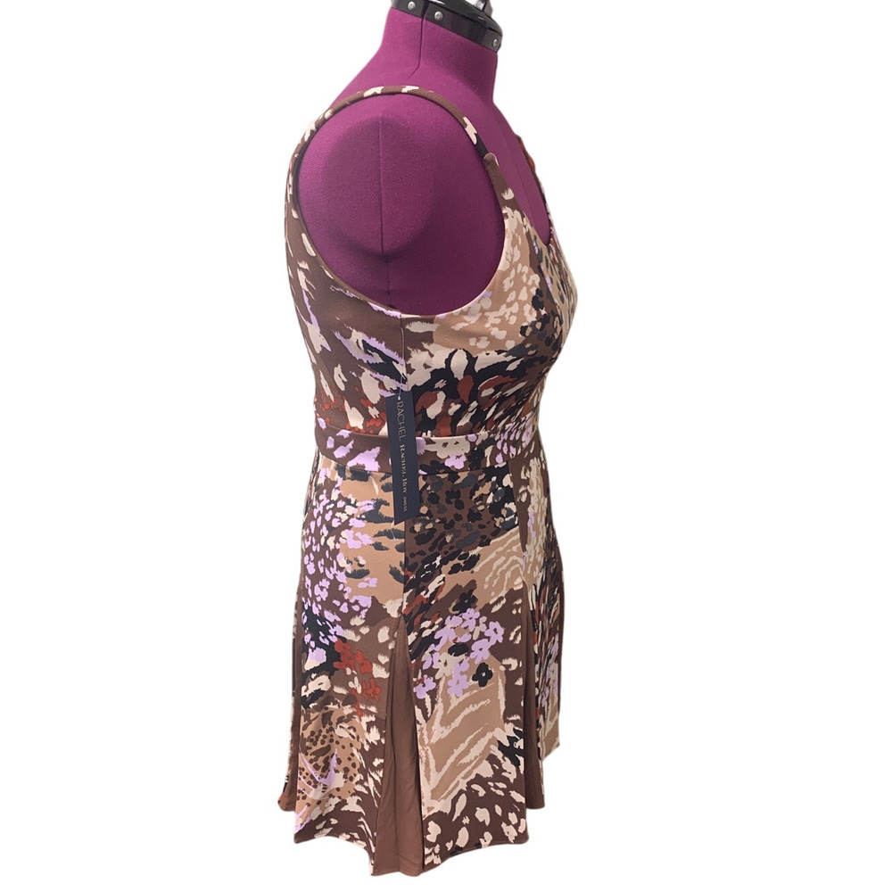 New Rachel Roy Womens Large Strappy Knee Length Floral Camo Fit Flare Dress - Picture 5 of 7